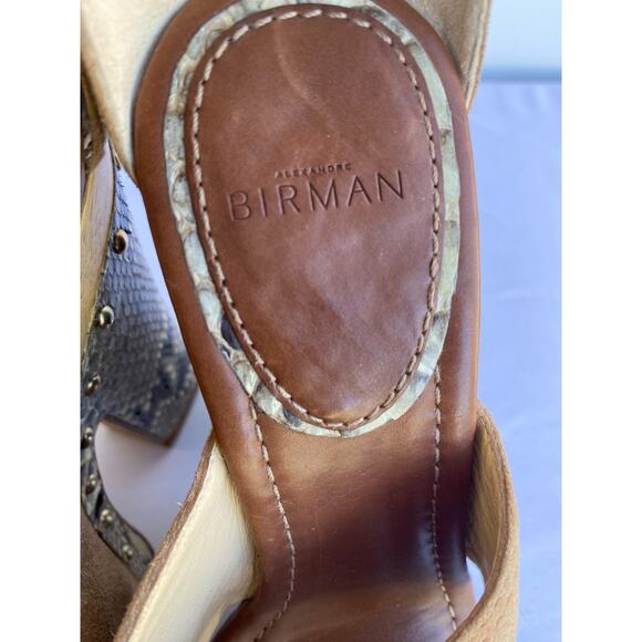 Alexandre Birman Suede & Snake Platform Sandals sz 36.5, US 6.5 - Picture 11 of 14